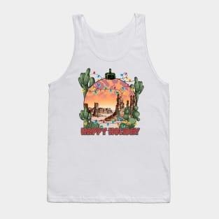 cowboy Christmas Tank Top